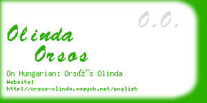 olinda orsos business card